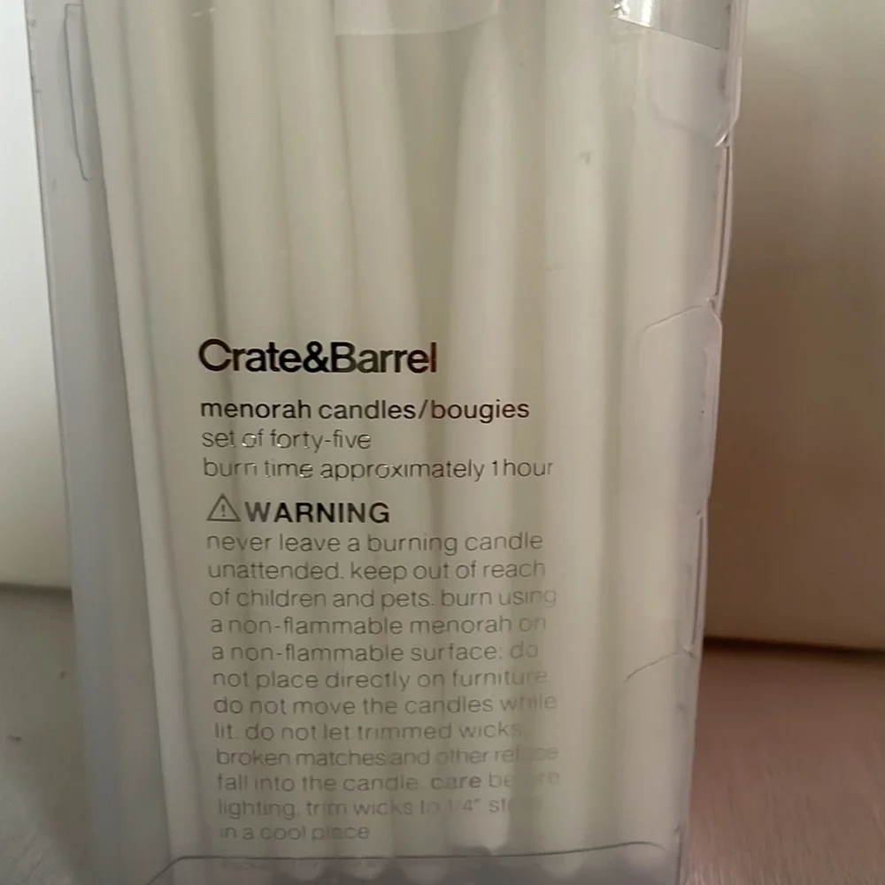 Two sets of Crate & Barrel Menorah candles Hanukkah candles